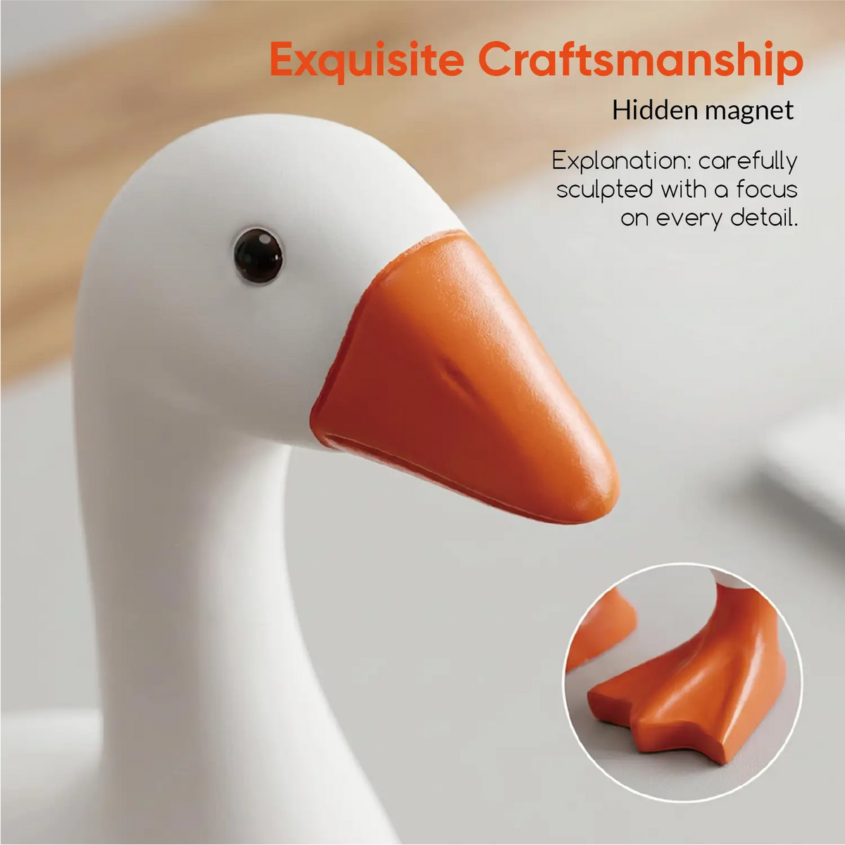Little Honk 7-inch desk goose side view
