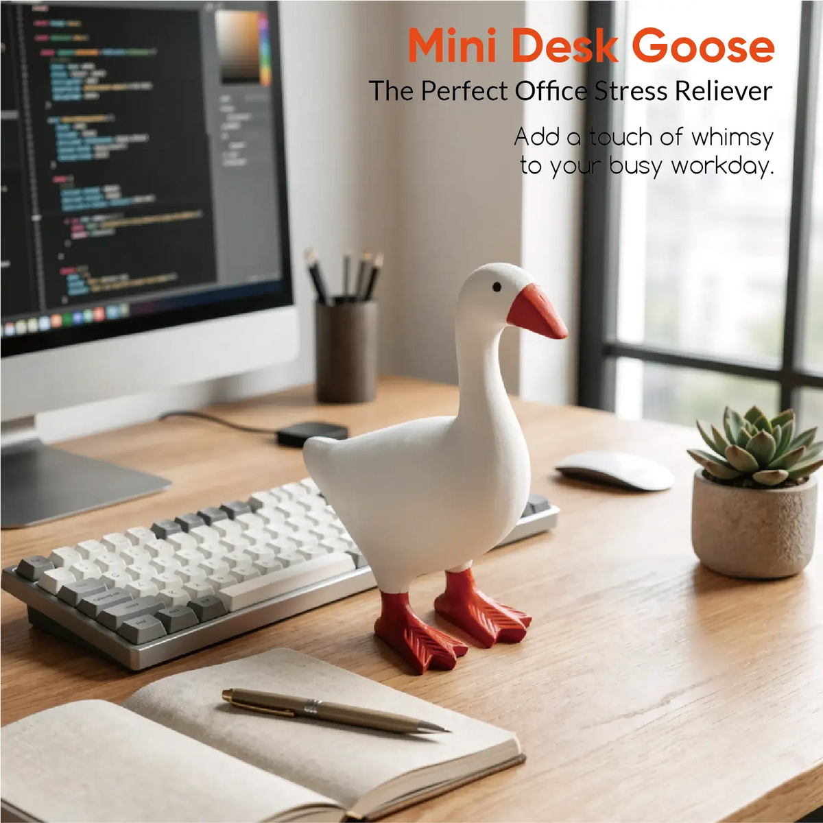Little Honk desk goose lifestyle display
