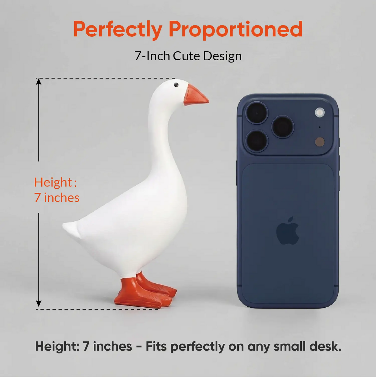 Little Honk desk goose with outfit styling