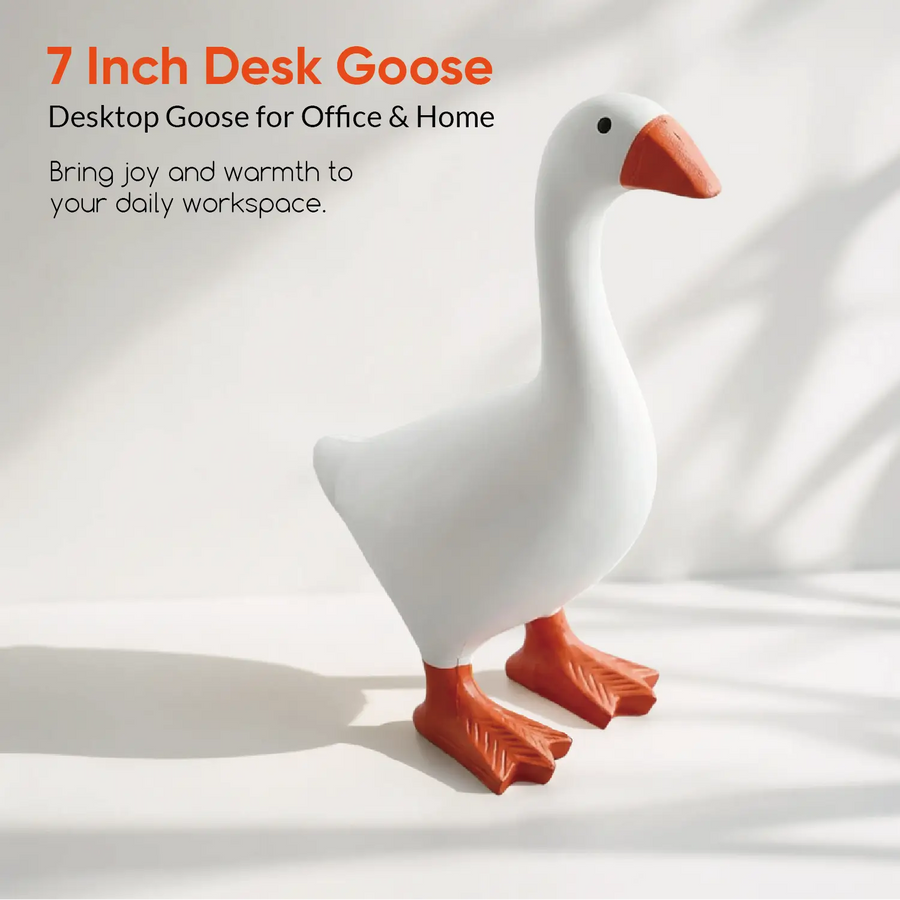 Little Honk 7-inch desk goose on a desktop