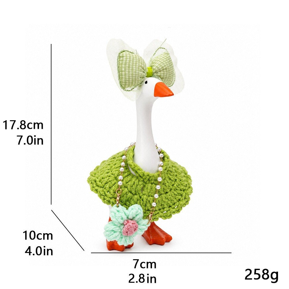 Crochet Poncho, Bow & Flower Purse desk goose outfit by Little Honk, photo 9 of 9