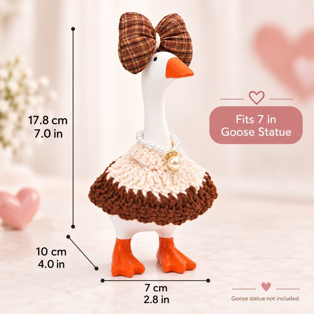 Crochet Princess Skirt & Statement Bow desk goose outfit by Little Honk, photo 5 of 10