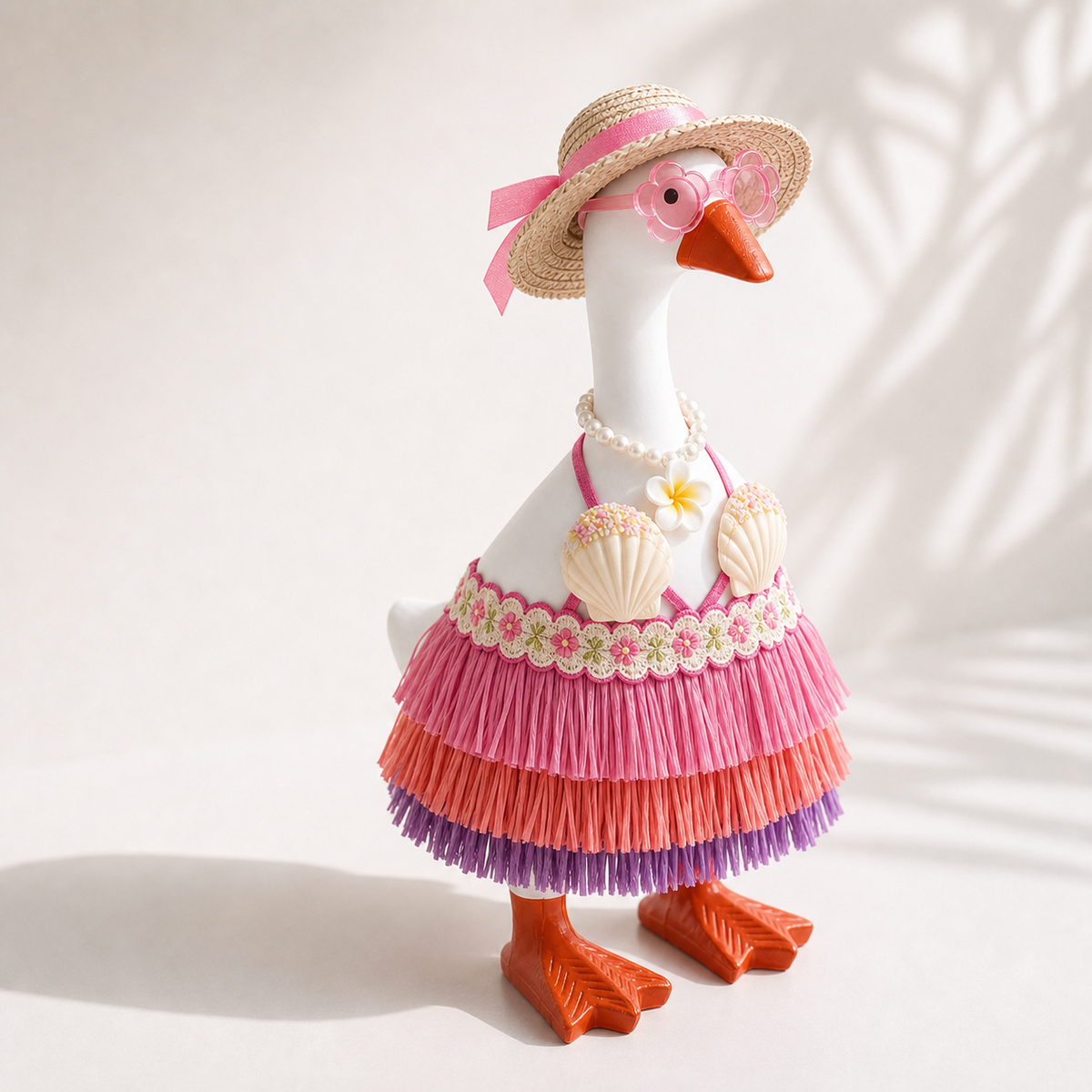 Little Honk tropical hula outfit set for 7-inch Desk Goose