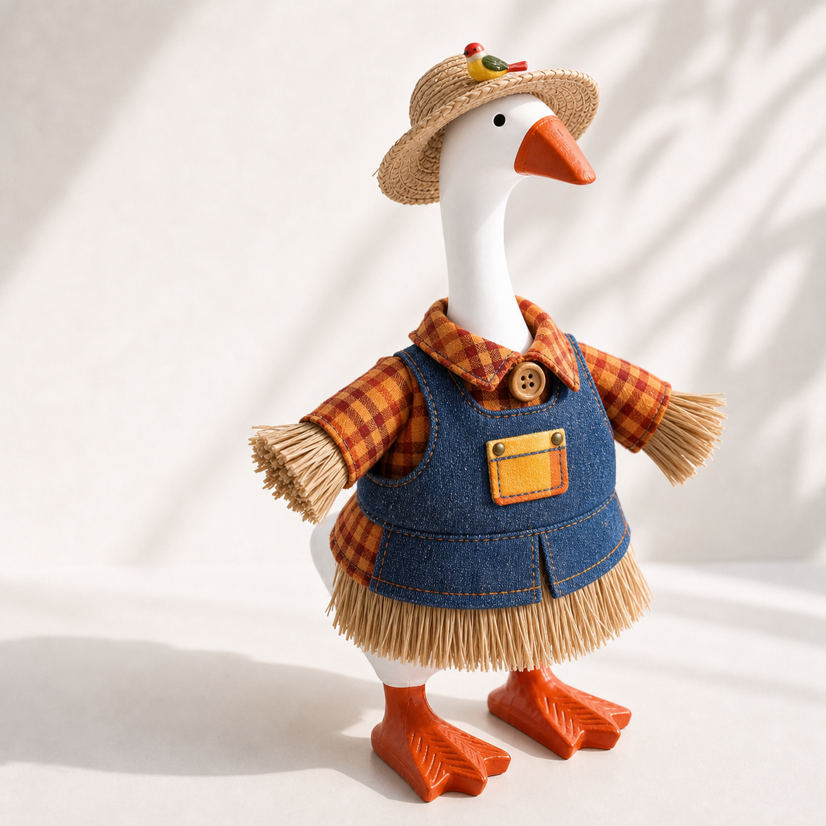 Little Honk harvest outfit set displayed on a 7-inch Desk Goose