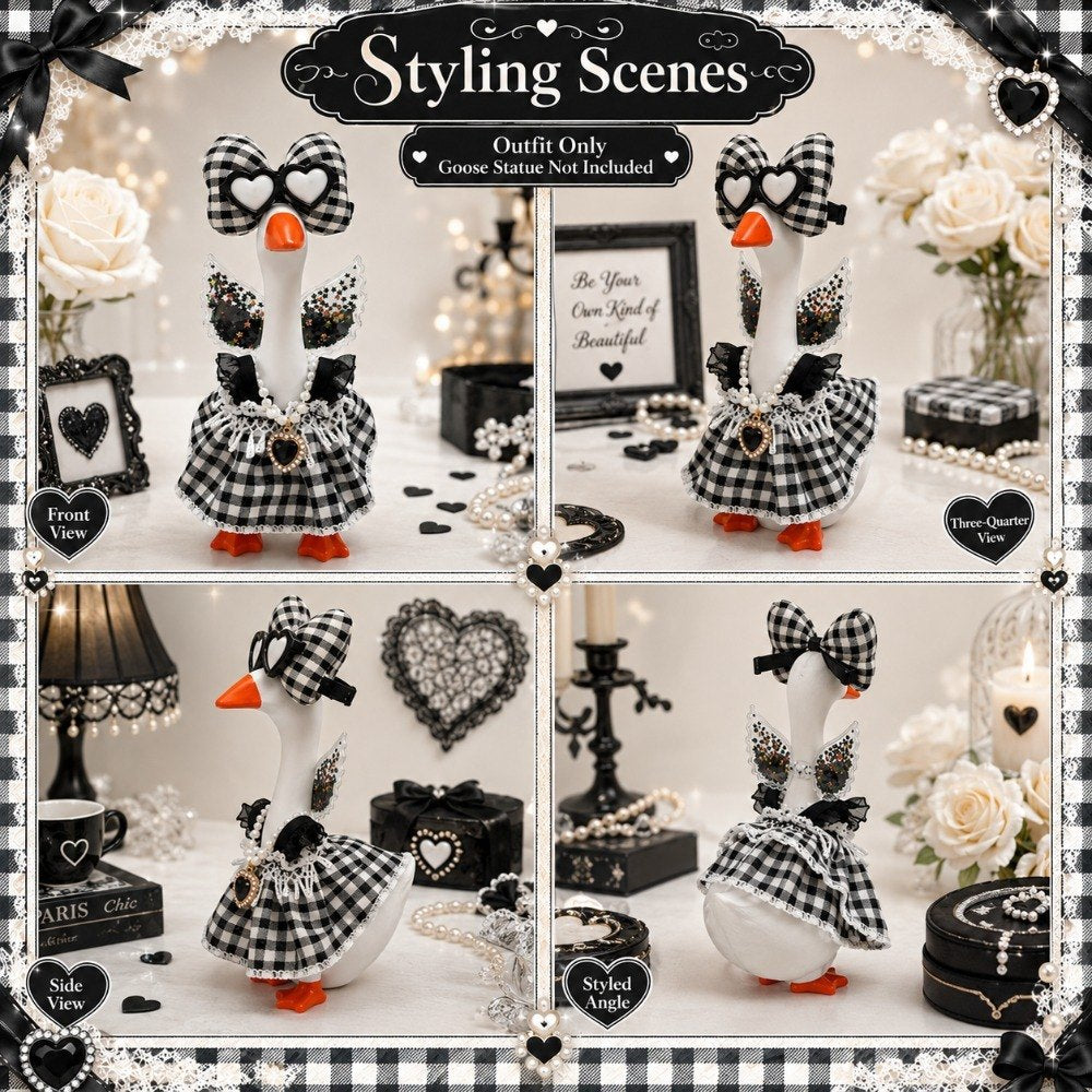 Black gingham dress – view 3