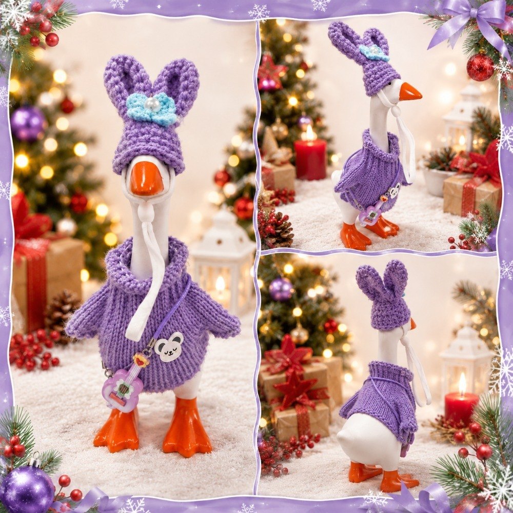 Purple bunny-ear knit – view 4