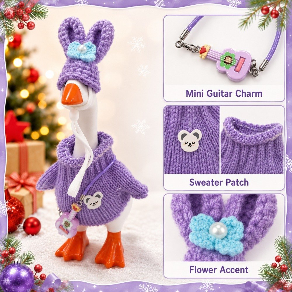 Purple bunny-ear knit – view 5