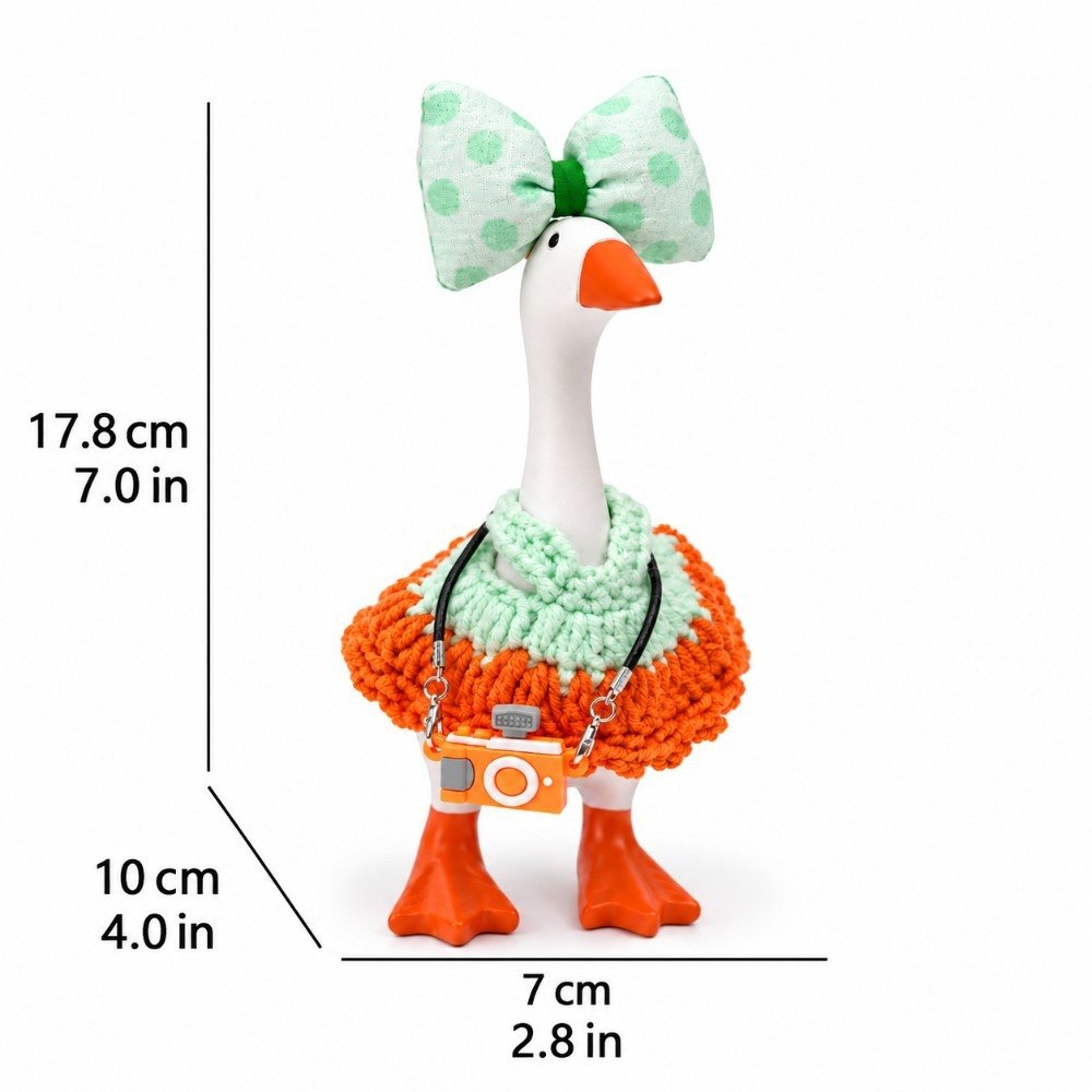 Crochet ruffle dress & bow – Little Honk desk goose outfit